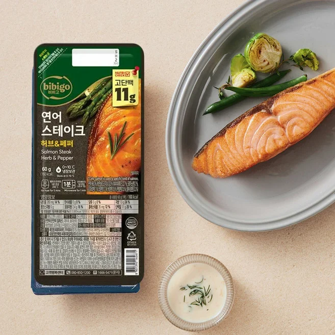 비비고 연어 스테이크