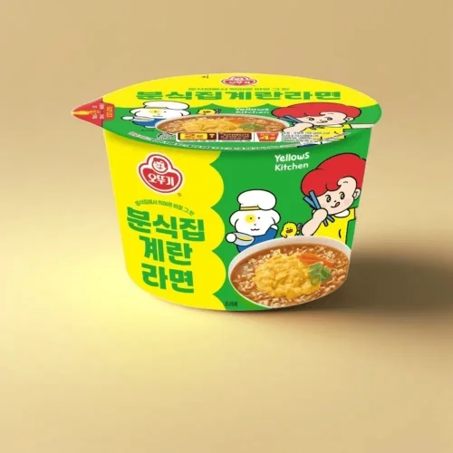 분식집계란라면 용기